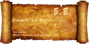 Baumöhl Bors névjegykártya